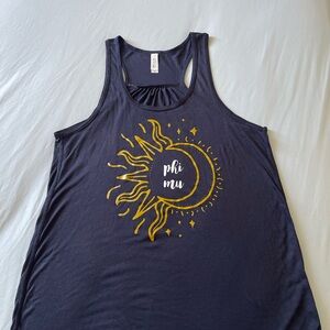 Bella & Canvas Dark Blue Phi Mu Tank Top